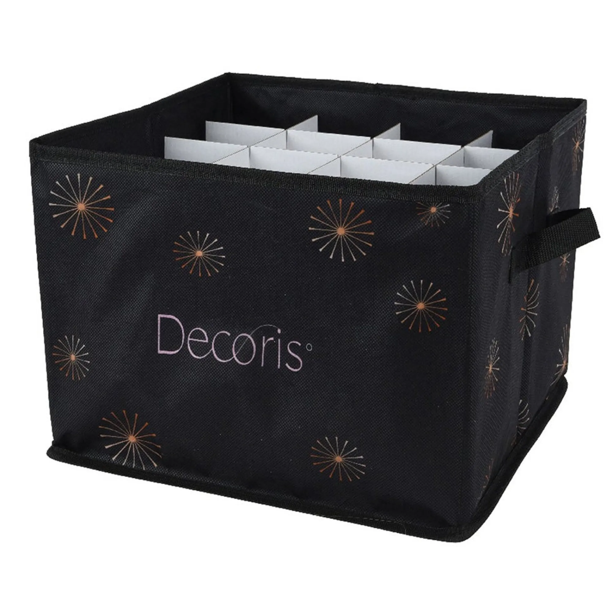 Decoris Kerstballen<Opbergdoos kerstbal polyester