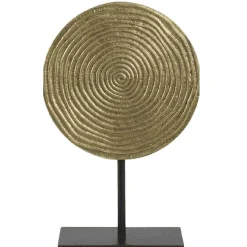 O'malley Woondecoratie<Ornament op voet 37 cm vintage goud