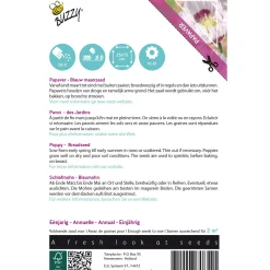 Buzzy Moestuin<Papaver Blauwmaanzaad