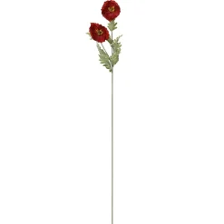 Everlands Kunstplanten En Kunstbloemen<Papaver op steel 106 cm rood