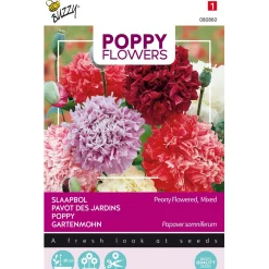 Buzzy Moestuin<Papaver Pioenbloemig