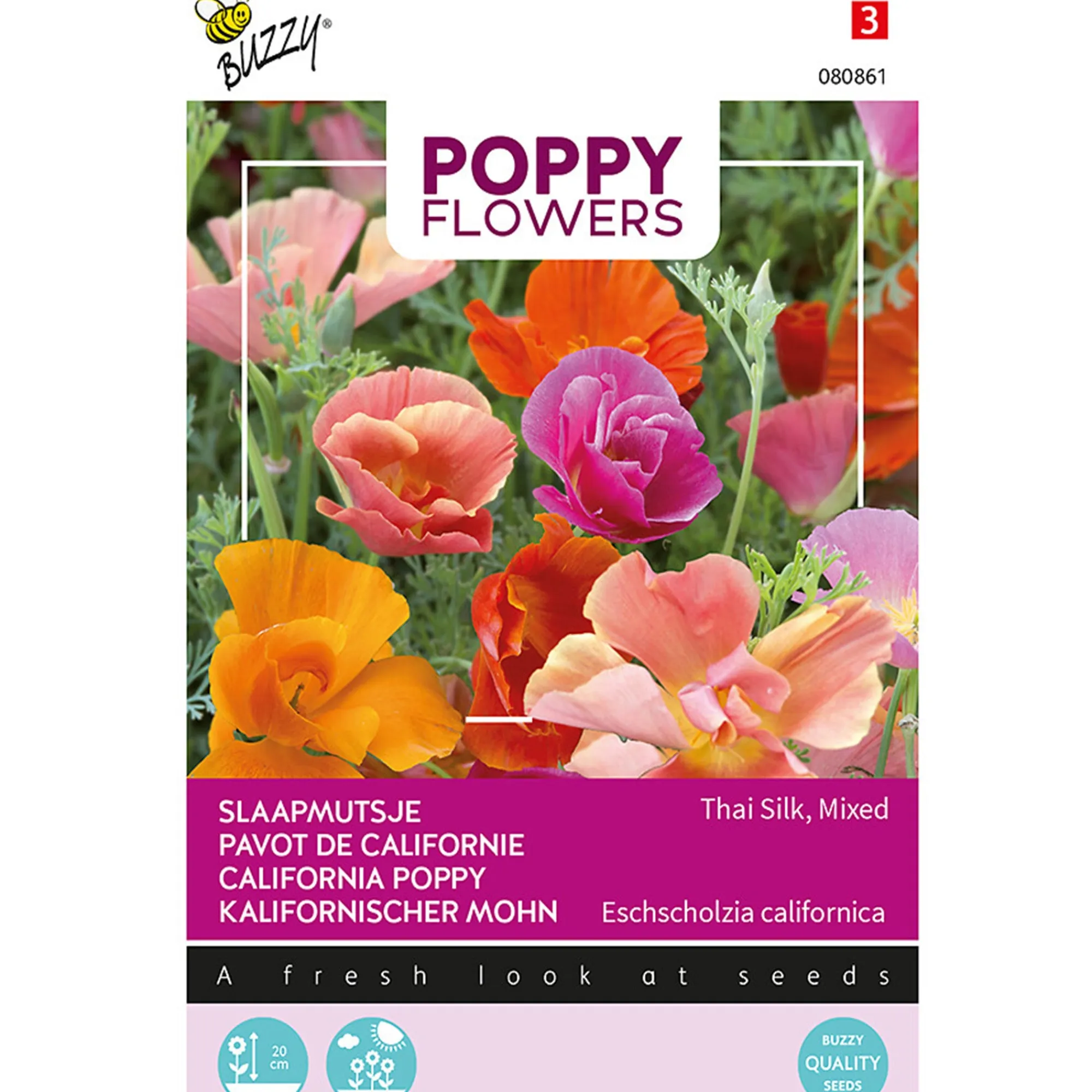 Buzzy Moestuin<Papaver Thai Silk
