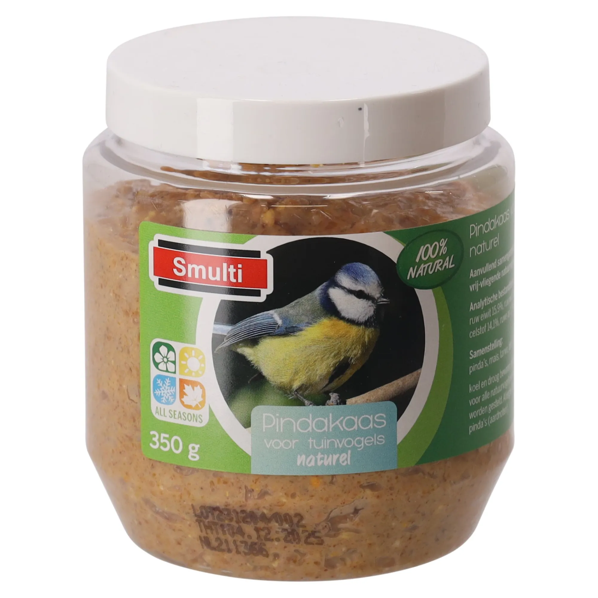 Smulti Vogelsnacks<Pindakaas naturel 350 g