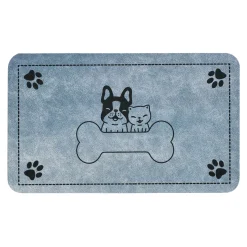 Voerbak Kat|Drink- En Voerbak Hond<Placemat hond, kat blauw 50 x 30 cm