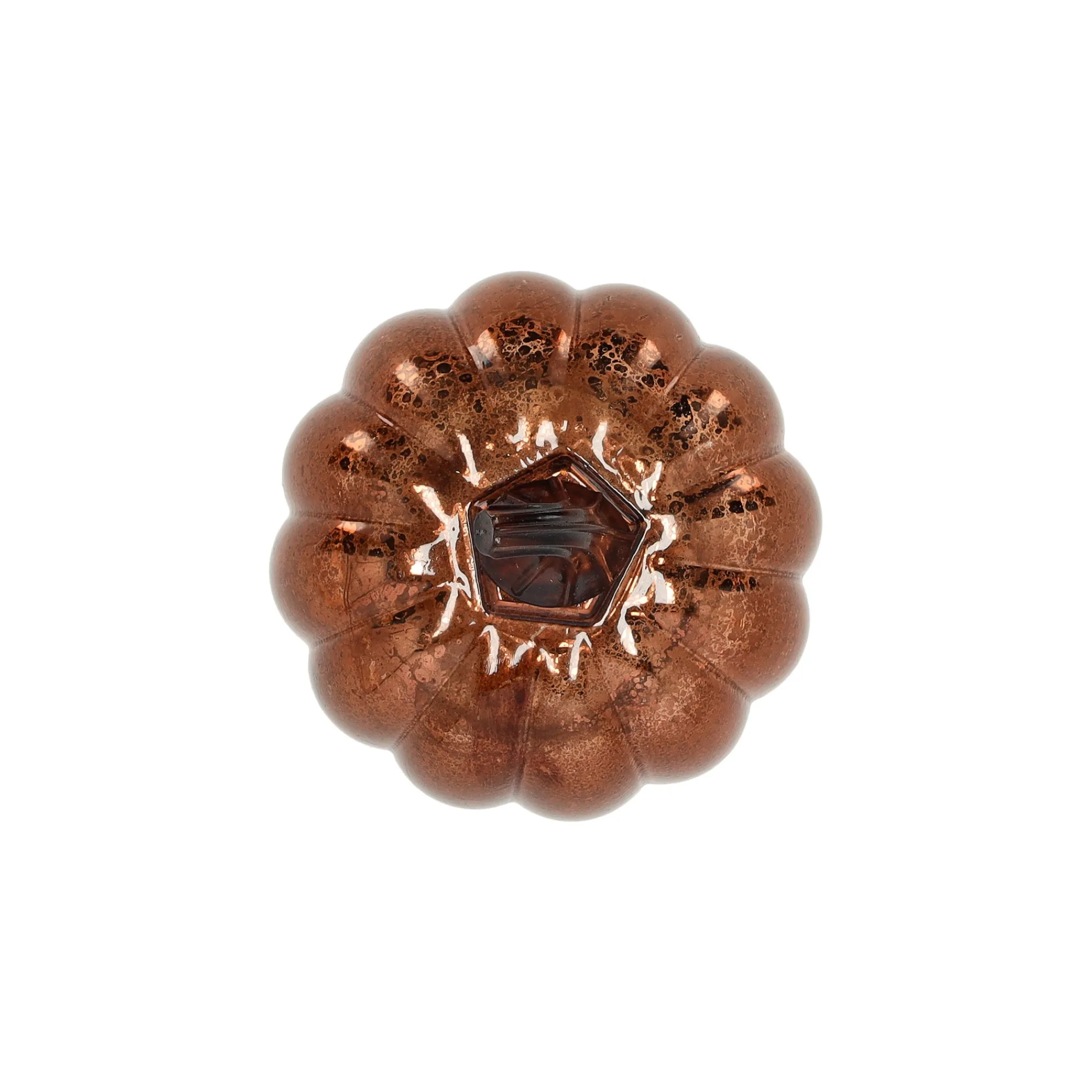 O'malley Woondecoratie<Pompoen glas led bruin 11cm