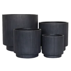O'malley Tuindecoratie<Pot Cardella wash black 24 cm