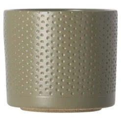 Mica Decorations Vazen En Potten<Pot Era rond groen relief 9 x 10 cm
