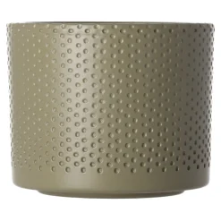 Mica Decorations Vazen En Potten<Pot Era rond groen relief 10 x 12 cm