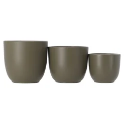 Mica Decorations Vazen En Potten<Pot Tusca rond groen 7 x 8 cm