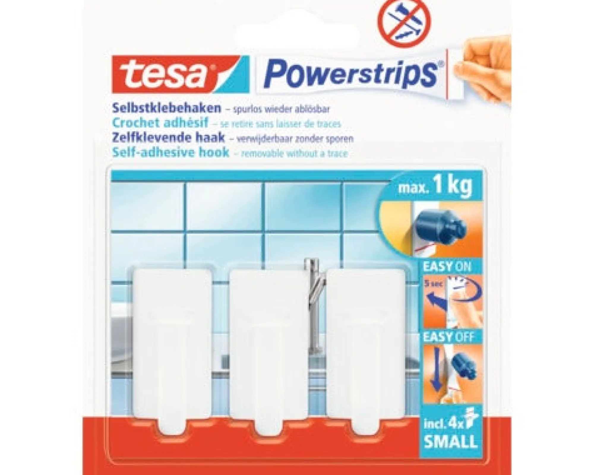 Tesa Bouw<Powerstrip mini wit 57530