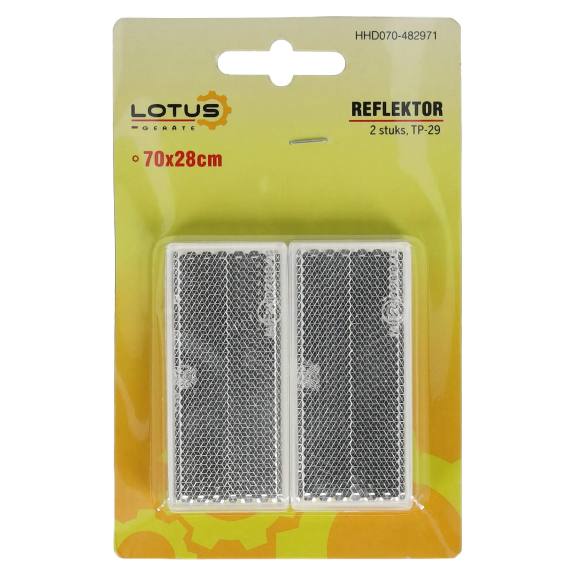 Lotus Autoaccessoires<Reflektor RH 70x28mm wit 2st TP-029