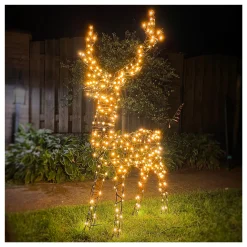 O'malley Kerstdecoratie|Kerstverlichting<Rendier 300 LED classic gold