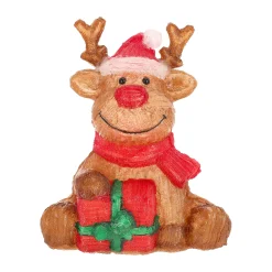O'malley Kerstdecoratie<Rendier zittend acryl 44cm 80LED