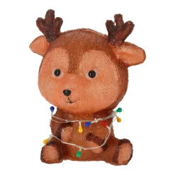 O'malley Kerstdecoratie<Rendier zittend met kerstverlichting 38 cm 72LED