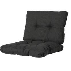 Madison Tuinkussens<Rib black F115 loungek 60x60 zit