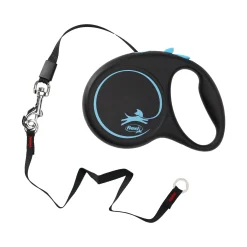 Flexi Hondenriem<Rollijn black dsgn tape M 5M blauw