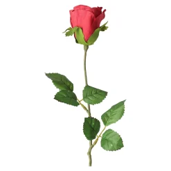 Decoris Kunstplanten En Kunstbloemen<Roos 45 cm rood