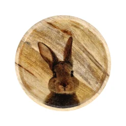 O'malley Pasen<Schaal hout konijn 25 cm