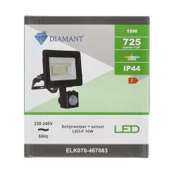 Diamant Bouwlampen<Schijnwerper met sensor LED-F 10W