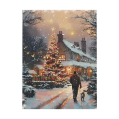 O'malley Kerstdecoratie<Schilderij Kerstboom LED 30 x 40 cm