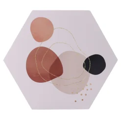 Woondecoratie<Schilderij zeshoek print D 24 x 28 cm assorti