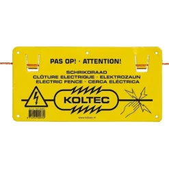 Koltec Afrastering<Schrikdraad bord pas op KO-65