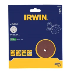 Irwin Toebehoren Elektrisch Gereedschap<Schuurschijf Ø150mm K120 5st.