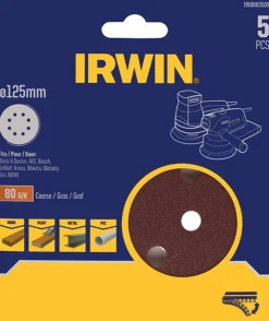 Irwin Toebehoren Elektrisch Gereedschap<Schuurschijf Ø125mm K80 5st.
