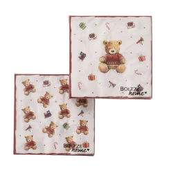 Boltze home Koken & Tafelen|Kerstdecoratie<Servet beer Bailey 16x16cm