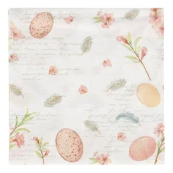 Duni Pasen|Koken & Tafelen<Servet 33x33cm eggs & feathers 20st