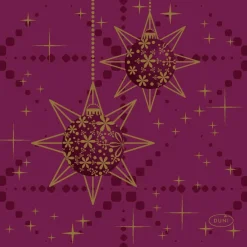 Duni Kerstdecoratie<Servet 24 x 24 cm Gilded Bauble