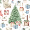 Duni Kerstdecoratie<Servet 33 x 33 cm Tree and Gift