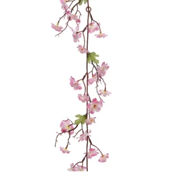 Everlands Kunstplanten En Kunstbloemen<Slinger bloesem zacht roze 187 cm