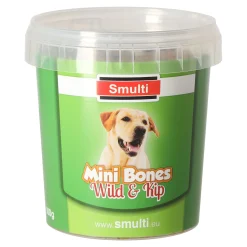Smulti Hondensnacks<Snack bone wild + kip 500G
