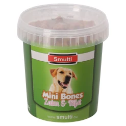 Smulti Hondensnacks<Snack bone zalm + rijst 500G