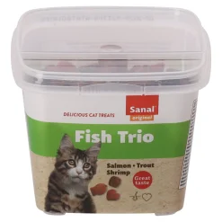 Sanal Kattensnoepjes<Snack kat fish trio 75g
