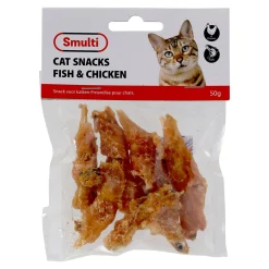Smulti Kattensnoepjes<Snack kat vis+kip 50G