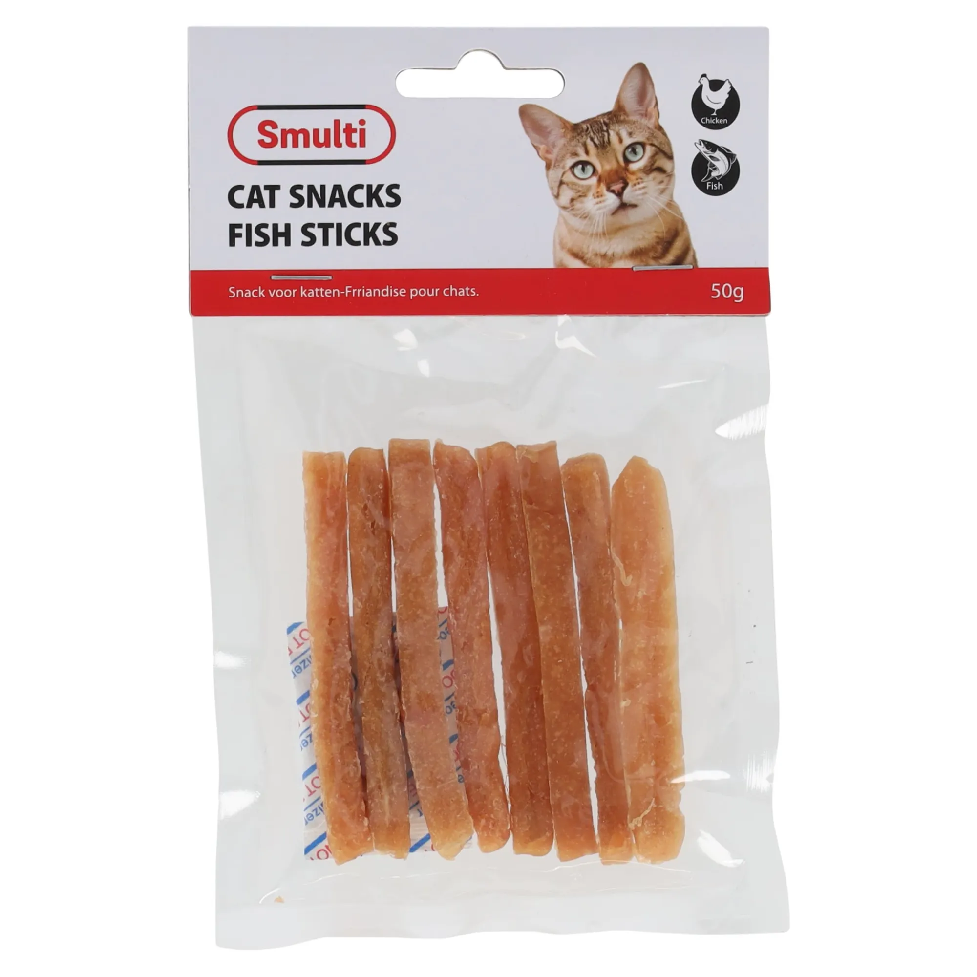 Smulti Kattensnoepjes<Snack kat vis staafjes 50G