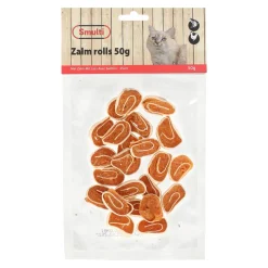 Smulti Kattensnoepjes<Snack kat zalm rolls 50g