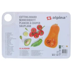 Alpina Koken & Tafelen<Snijplank L 34,5x23,5x0,5cm assorti
