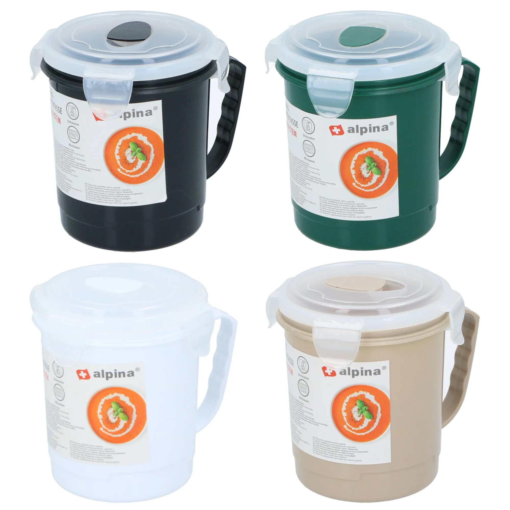 Alpina Opbergen<Soepbeker 600ml assorti
