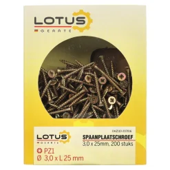 Lotus Bouw<Spaanplaatschroef 3,0 x25 mm 200st