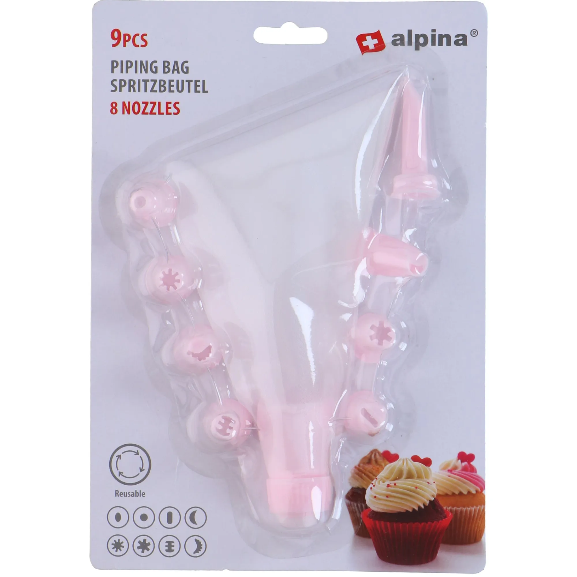 Alpina Koken & Tafelen<Spuitset 27cm 9-delig