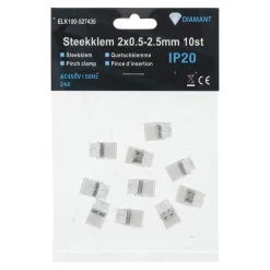 Diamant Installatiemateriaal<Steekklem 2x0.5-2.5mm 10st