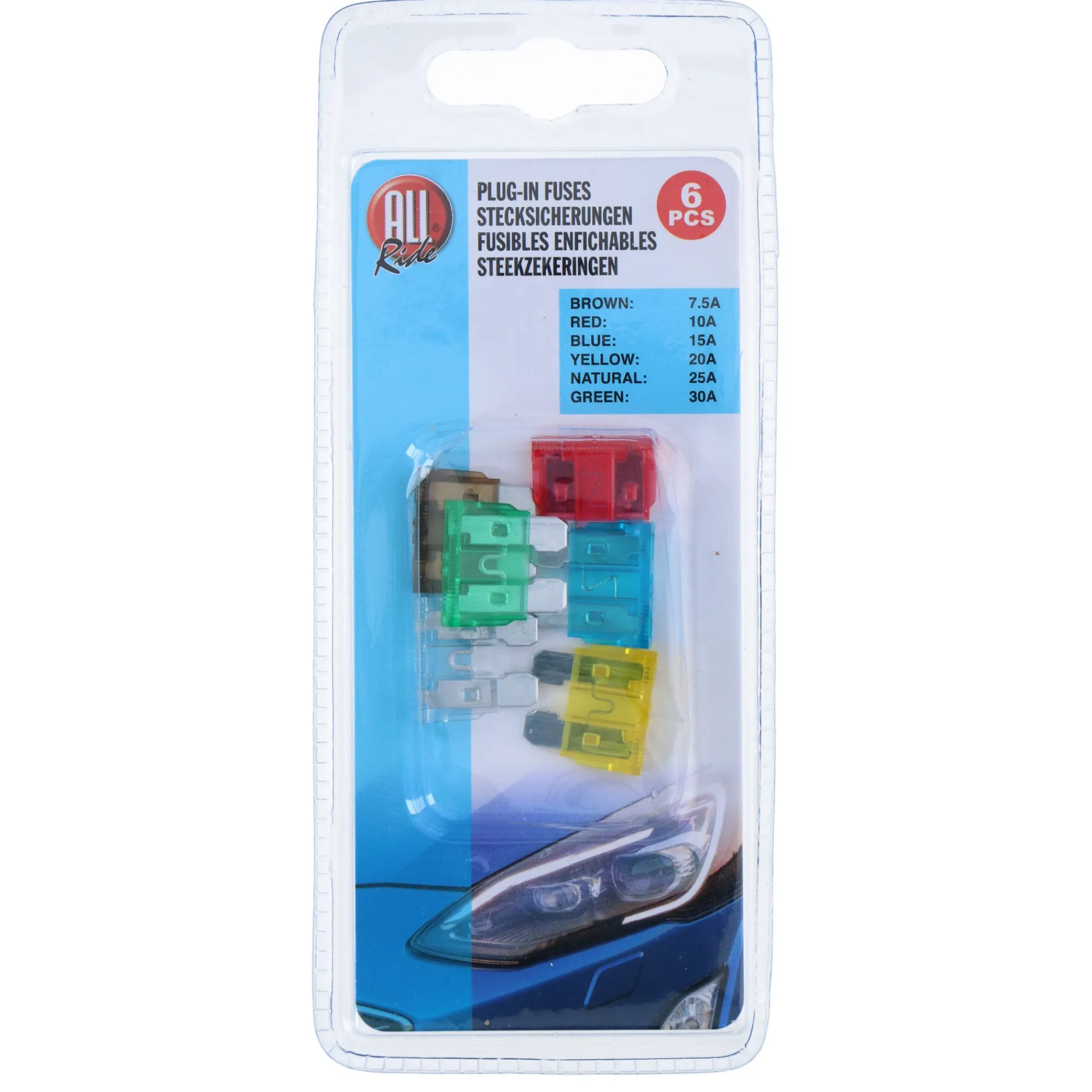 All Ride Autoaccessoires<Steekzekering 6st.