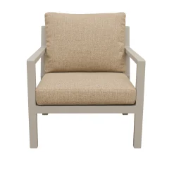 Bois le Duc Tuinstoelen|Loungesets<Stoel Brozzi milky grey met kussens