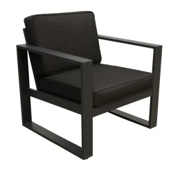 Bois le Duc Loungesets<Stoel Lucito antraciet met kussen