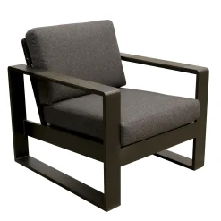 Bois le Duc Tuinstoelen|Loungesets<Stoel Malviza antraciet met kussens