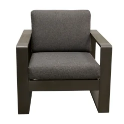 Bois le Duc Tuinstoelen|Loungesets<Stoel Malviza antraciet met kussens