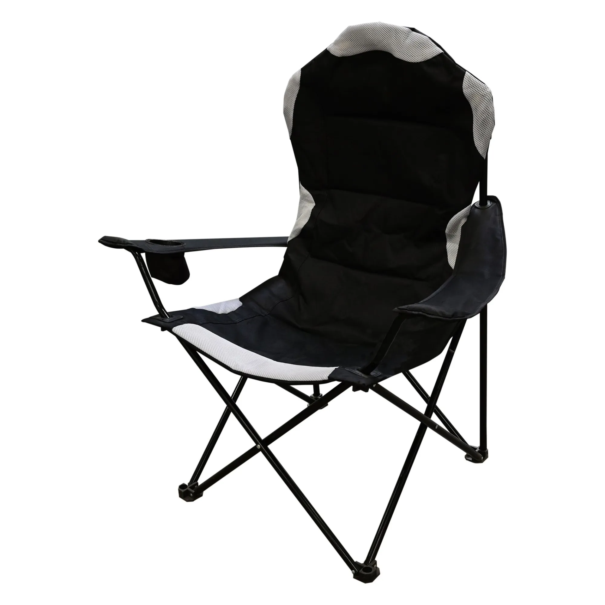 Campingstoel<Stoel opvouwb Cortes zwart
